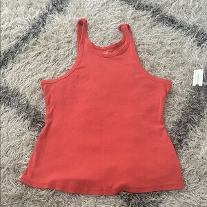 Pilcro Coral Ribbed Racerback Tank